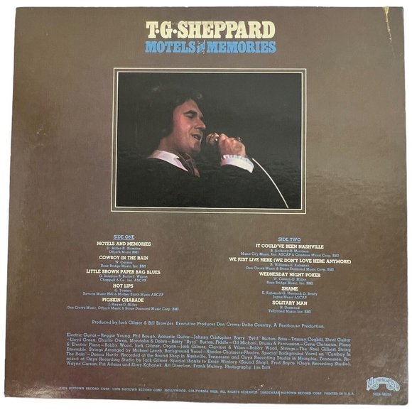 Motels And Memories By T G Sheppard Vinyl LP Record Album 33 RPM ME6-403S1 - Picture 3 of 5